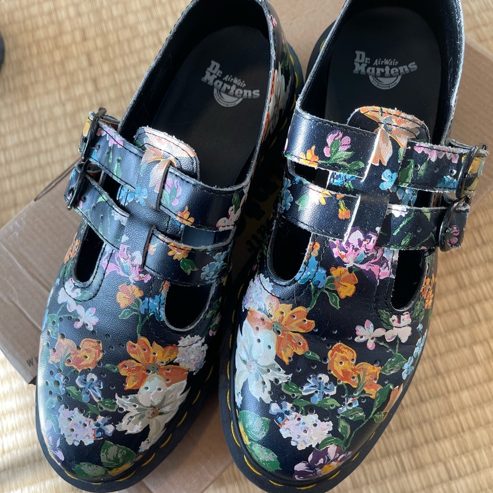Dr. Martens Women's Floral Black Shoes